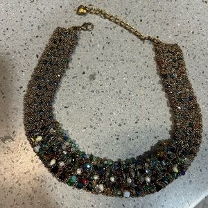 Elegant Multicolor Beaded Chunky Necklace choker